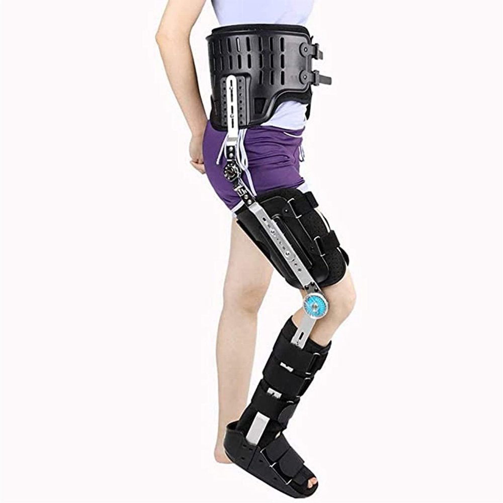 DLAZUM Knee-Ankle-Foot Orthosis, Hip Abduction Brace, Adjustable Knee Orthosis, Left-L