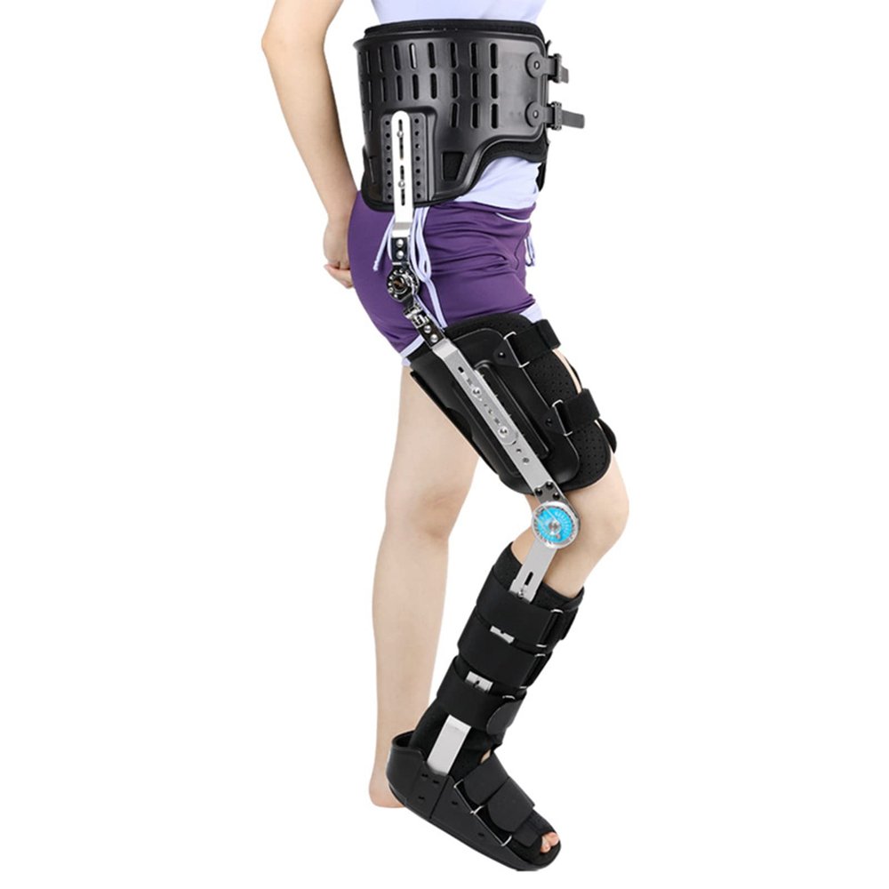 DLAZUM Hip-Knee-Ankle-Foot Orthosis, Soft and Breathable, Black-L
