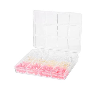 ERINGOGO Nail Decorations with 12 Compartments, ABS Pearl Mix