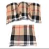 SCHOTTEN Plaid Design Heat Pillow Set, 2-Piece, 36 x 18 cm + 17 x 11 cm, Grape Seed Filling view 1