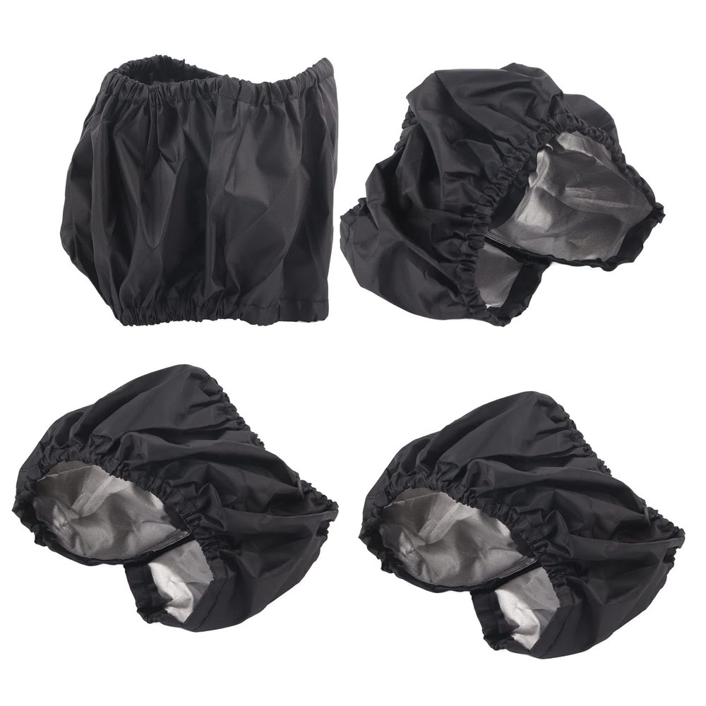 ACOGEDO Stroller Wheel Dust Covers, Black Oxford Fabric, Small (Single)