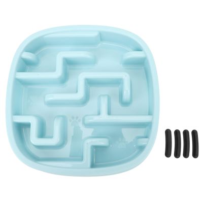 Slow Feeder Dog Bowl, Square PP Food Bowl for Dogs and Cats
