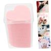 Pink Heart-Shaped Cotton Nail Cleaning Wipes, 200 Sheets view 4