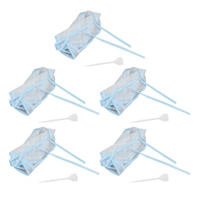 5-Piece Hair Highlighting Cap with Plastic Hooks for Salon and Home Use
