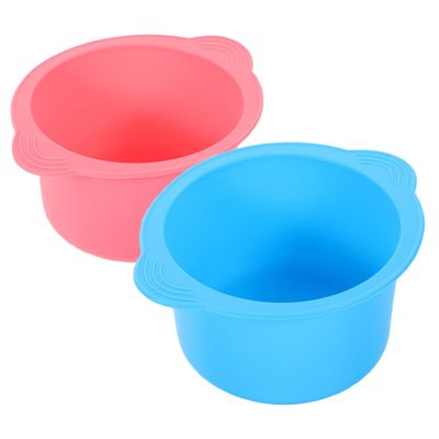 Minkissy 2-Piece Beauty Film Mixing Bowl, Hard Wax Warmer, Flamingo Wax Strips, Wax Pot for Hair Removal, Wax Melting Container, Tress Wellness Hard Wax Pot, Wax Bowl, Silica Gel