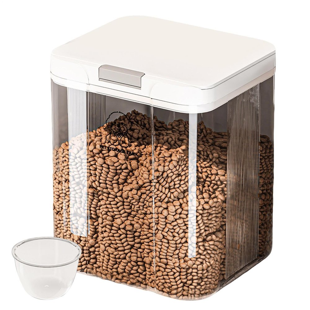 5 L Pet Food Storage Container, Airtight, Leakproof, Transparent