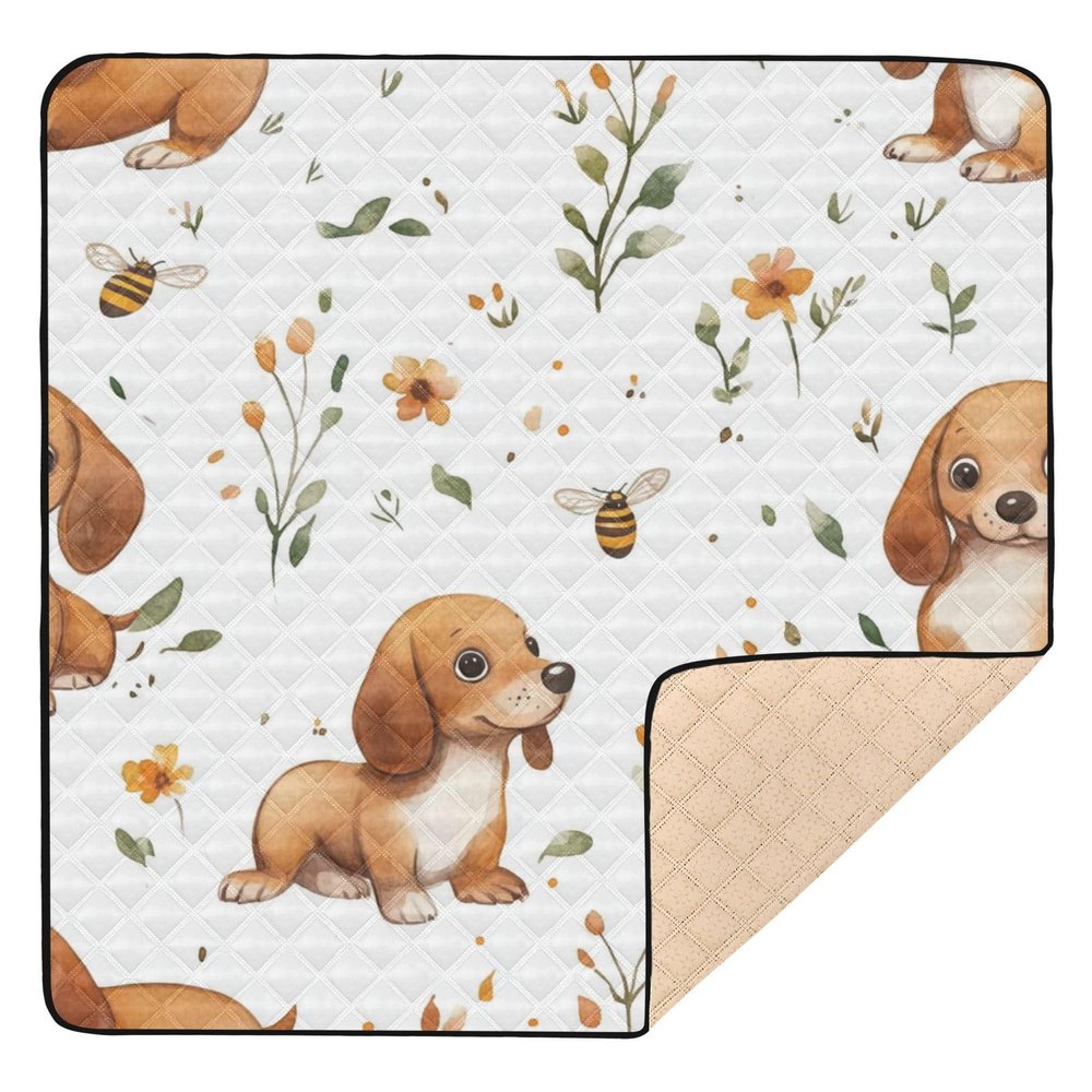 Foiosoh Soft Padded Baby Gym and Activity Floor Mat, 1-Piece Baby Mat, 127 x 127 cm, White