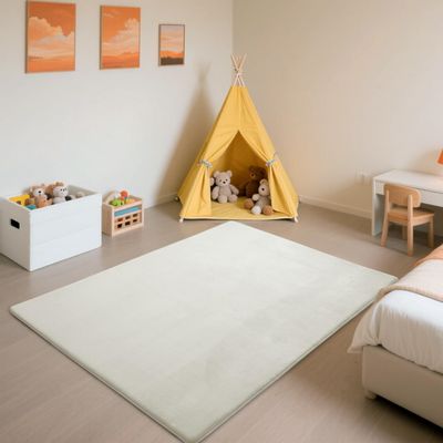 SETHEPACE Baby Crawling Mat, 3 cm Thick Play Mat, Cream Yellow, 120 x 200 cm
