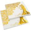 Vobumix 40-Count Gold Wedding Paper Cocktail Napkins view 1