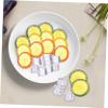 Ciieeo Realistic Reusable Artificial Lemon Slices with Plastic Ice Cubes for Decoration view 3
