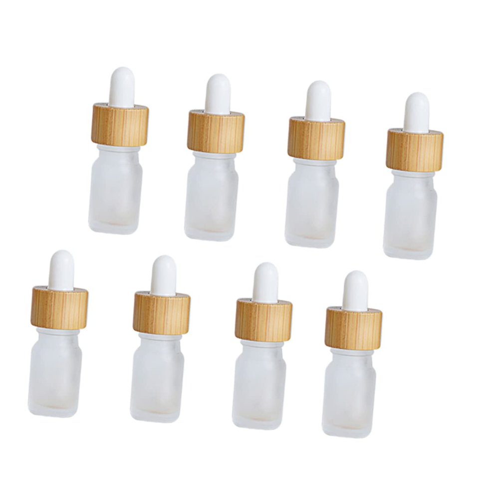 SAFIGLE 8-Pack Empty Glass Essential Oil Bottles with Droppers