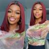 Ombre Burgundy Straight Brazilian Remy Hair Bundles, 1B/99J, 10–16 in view 2