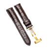 CWZZWS Leather Watch Band Compatible with Tissot Le Locle T41 T006 PRC200, Brown/Gold Clasp, 19 mm view 3