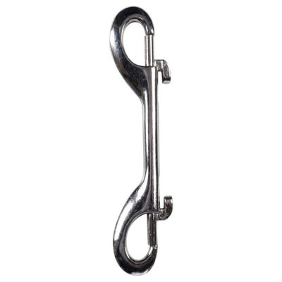 HKM Unisex-Adult Double Snap Carabiner Hook, Silver