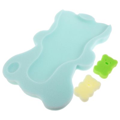 BESTonZON Machine-Washable Sponge Baby Bath Mat, Breathable and Soft, Random Color
