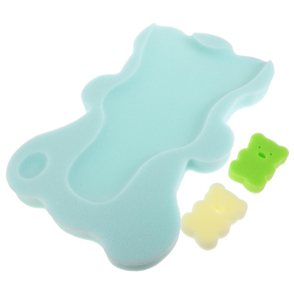 BESTonZON Machine-Washable Sponge Baby Bath Mat, Breathable and Soft, Random Color