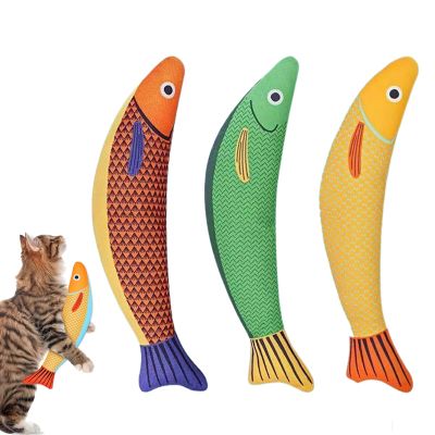 Plush Fish Cat Toys, 3-Pack, Catnip with Crinkle Sound