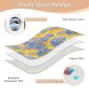 Blue Flowers Extra-Large Reusable Waterproof Bed Pad, 132.1 x 86.4 cm view 3