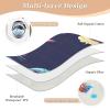 Cartoon Unicorn Waterproof Reusable Potty Training Bed Pad, Navy Blue, Extra Large, 132.1 x 86.4 cm (L x W) view 3