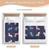 Cartoon Unicorn Waterproof Reusable Potty Training Bed Pad, Navy Blue, Extra Large, 132.1 x 86.4 cm (L x W) view 4