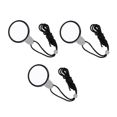 FONDOTIN 3-Pack Portable Reading Magnifiers with Lanyards and Glass Lenses