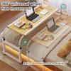 Height-Adjustable Overbed Table, Folding Desk, Black view 4