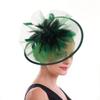 SDGBCXD Women's Peach Mesh Fascinator Hat with Feathers view 4