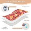 Extra-Large Reusable Diaper Mat, Retro Sunflowers, Water-Resistant, Machine-Washable, 52.0 x 34.0 in view 3
