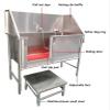 Professional Stainless Steel Dog Grooming Tub, 53-Inch, with Left Door and Multifunctional Stool view 4