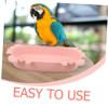 Abaodam Parakeet Bird Bath for Indoor Cages, Plastic Bath Basin with Non-Slip Base view 3