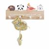 Children’s Wooden Coat Racks, Set of 2, Animal Designs, 4 Hooks Each, Multicolored view 2