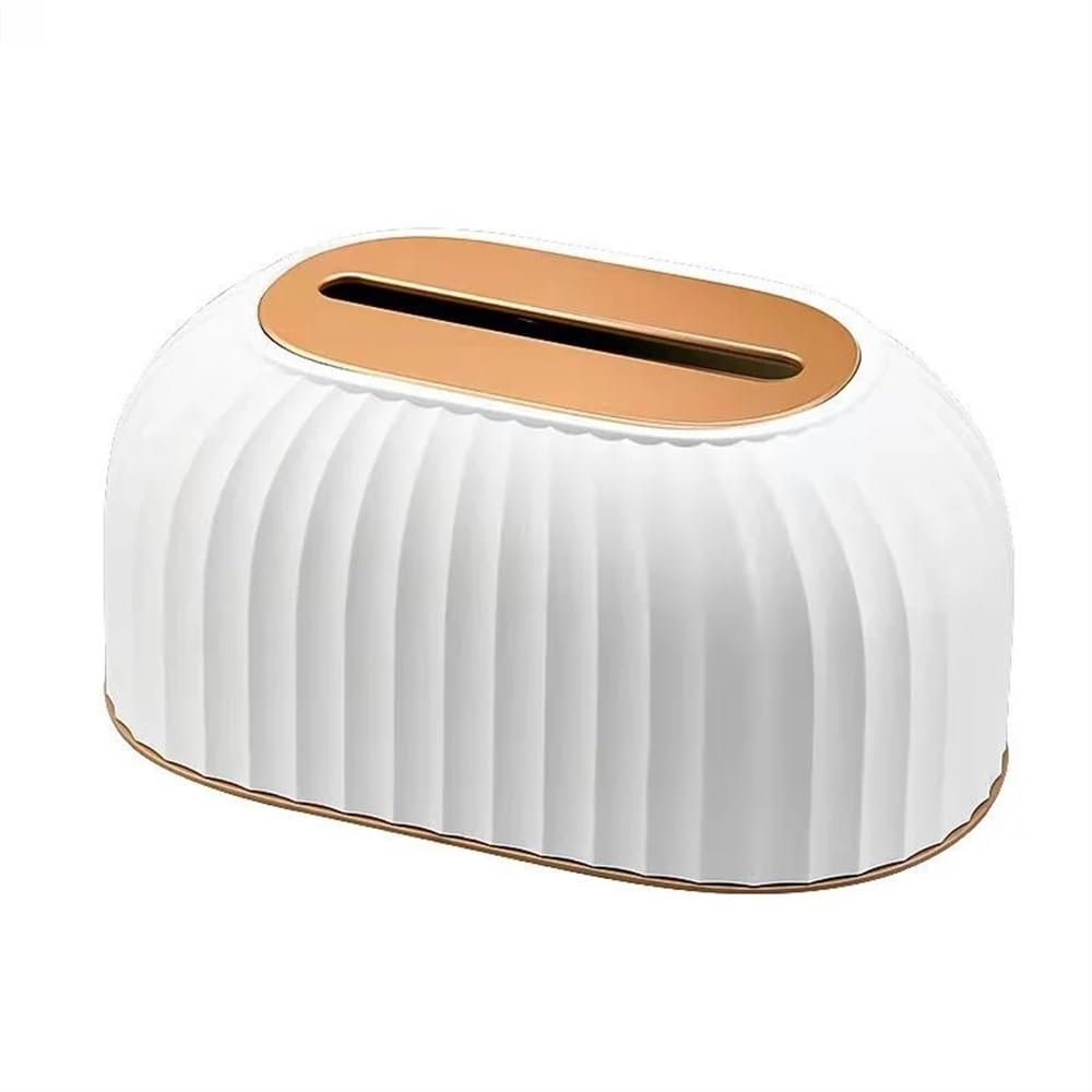 FBANULPEX Tissue Box, Tissue Dispenser, Facial Tissue Holder, Toilet Paper Dispenser, Table Napkin Holder, Car, Multicolor (White)