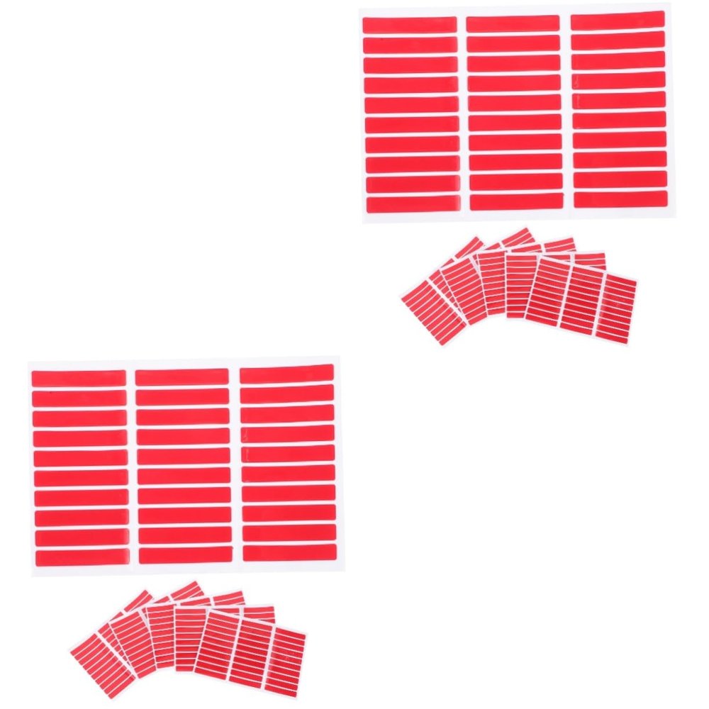 OATIPHO 2 Sets Crystal Nail Adhesive Strips, Red, 5 Sheets x 2