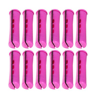 Heatless Hair Curlers, 12-Piece Styling Set with Rubber Bands