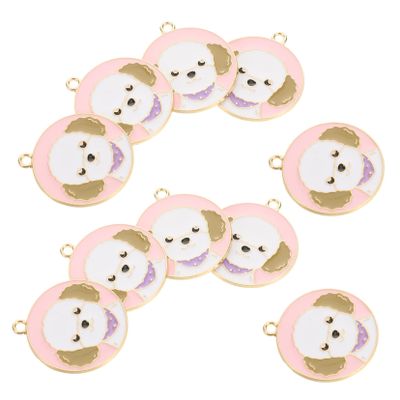 COLLBATH 10-Pack Round Blank Alloy Pet ID Tags for Dogs