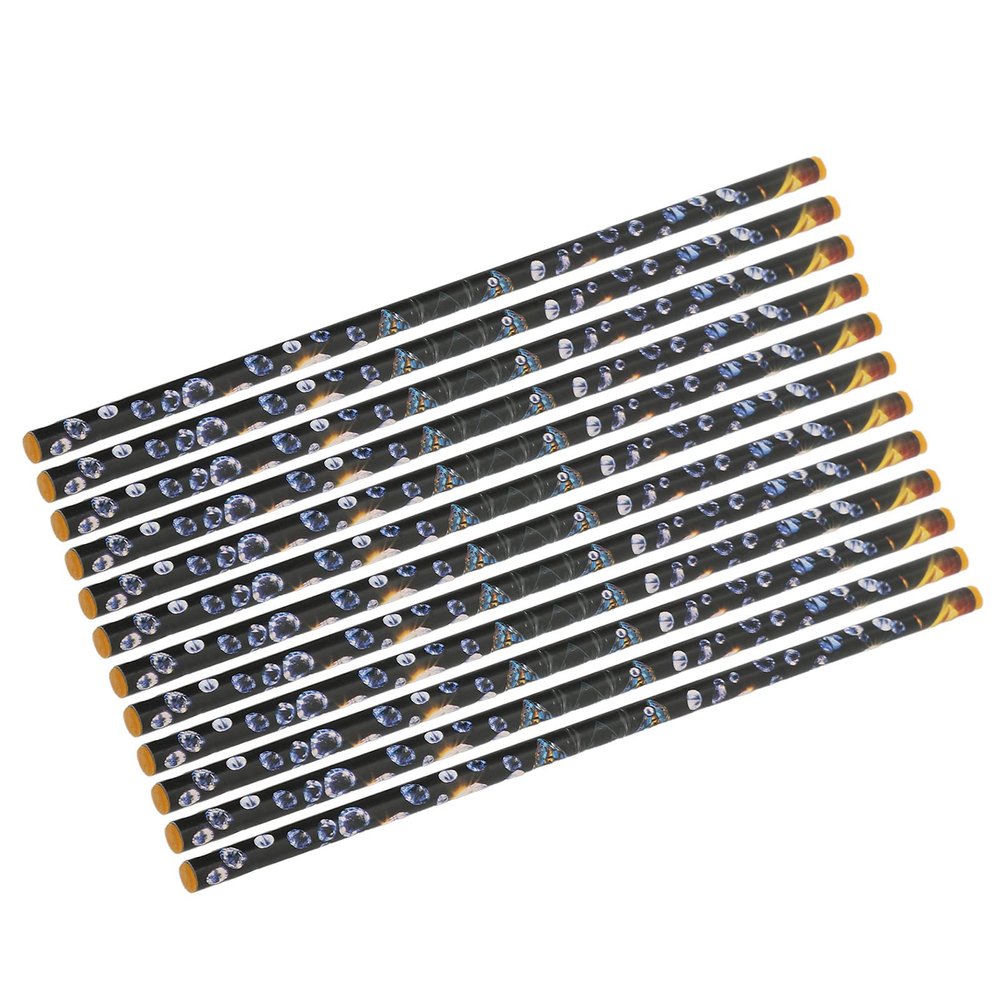 12-Piece Nail Dotting Wax Pen Set, Self-Adhesive Rhinestone Picker, Yellow