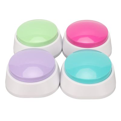 4-Piece Pet Record Buttons, Easy-to-Use Dog Communication Buttons and Educational Toy for Children's Language Development