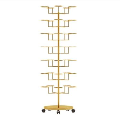 Rotating Hat and Wig Stand with Wheels