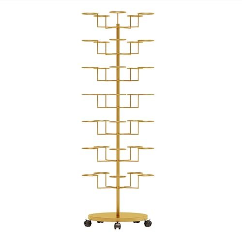 Rotating Hat and Wig Stand with Wheels