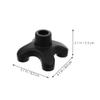 Black Rubber Four-Prong Replacement Tips for Walking Sticks, 2-Pack view 2