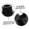Black Rubber Four-Prong Replacement Tips for Walking Sticks, 2-Pack view 3