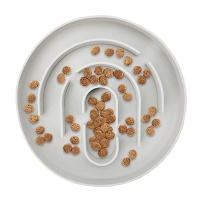 Maze-Shaped Silicone Slow-Feeder Cat Bowl