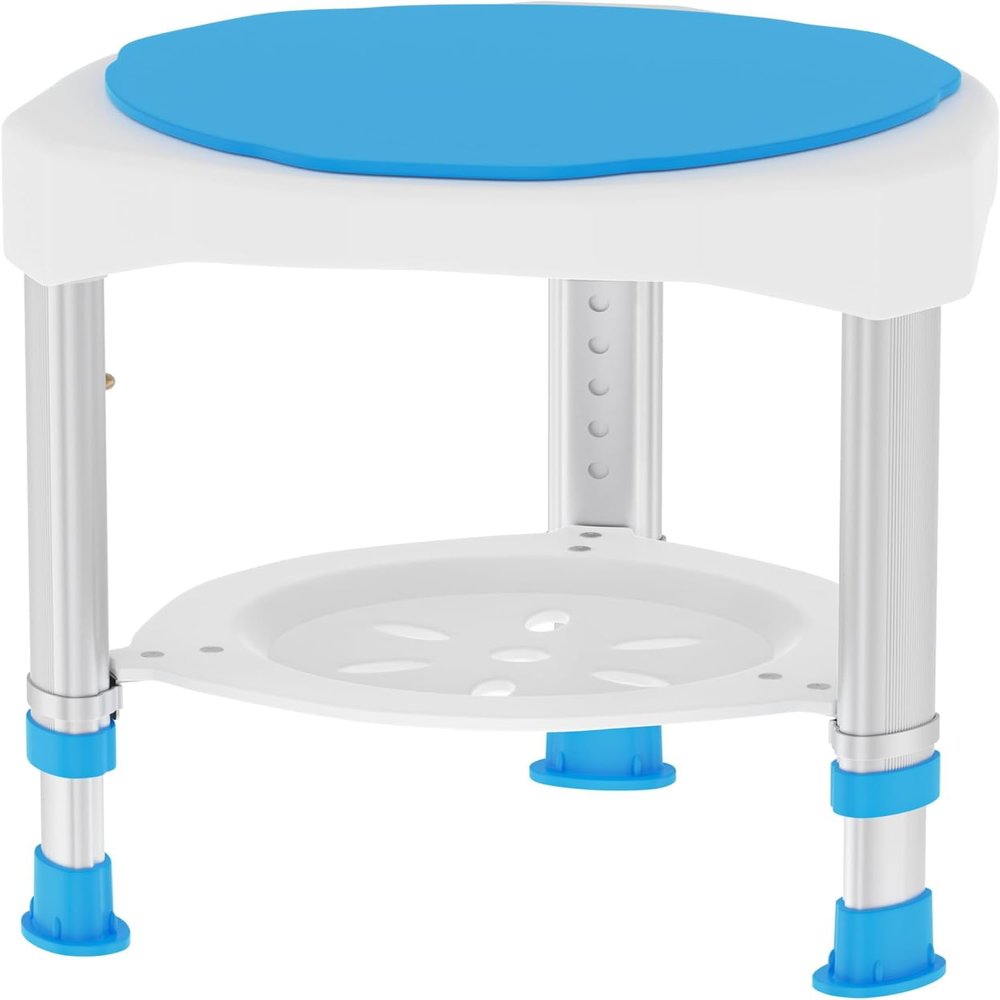 FIVMEN Adjustable 360° Swivel Shower Stool, 45–57 cm, 200 kg, CST-3068