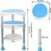 FIVMEN Adjustable 360° Swivel Shower Stool, 45–57 cm, 200 kg, CST-3068 view 2