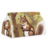 Foldable PU Leather Tissue Box Cover with Squirrel Design view 1