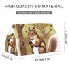 Foldable PU Leather Tissue Box Cover with Squirrel Design view 3