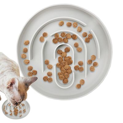 Cat Slow Feeder - Silicone Labyrinth Bowl