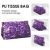 Purple Glitter PU Leather Tissue Box Cover view 4