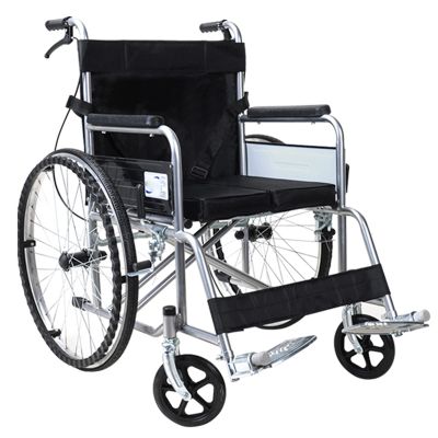 SONGYL-20249 Transport Wheelchair with 18-Inch Seat, Folding Wheelchair with Armrests, Hand Brakes and Footrests, Lightweight Wheelchair for Seniors, 28.6 lb
