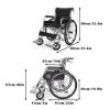 SONGYL-20249 Transport Wheelchair with 18-Inch Seat, Folding Wheelchair with Armrests, Hand Brakes and Footrests, Lightweight Wheelchair for Seniors, 28.6 lb view 2